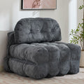 HYSpacerX Folding Sofa Bed Convertible Sleeper Chair, Portable Floor Futon with Pillow & Back Support, Foldable Mattress Lounge Couch for Living Room & Bedroom, Single Size, Gray