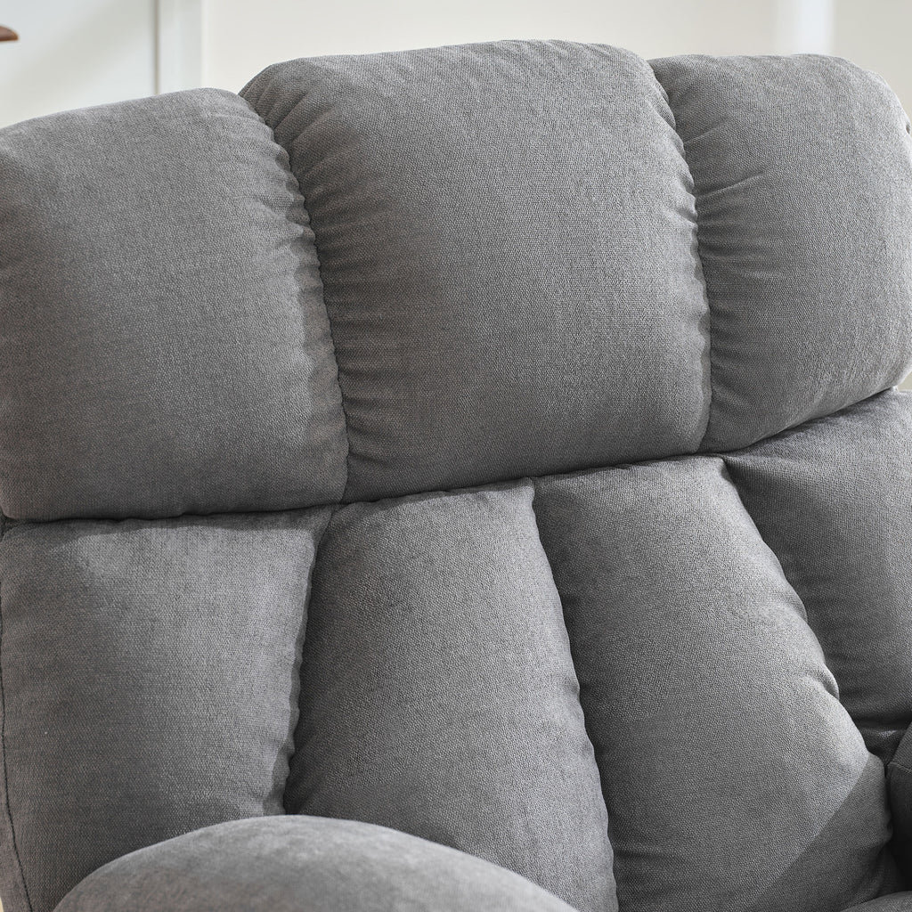 HYSpacerX Manual Recliner Chair with Breathable Fabric,Home Recliner Chairs with Massage Function for Livingroom,Light blue