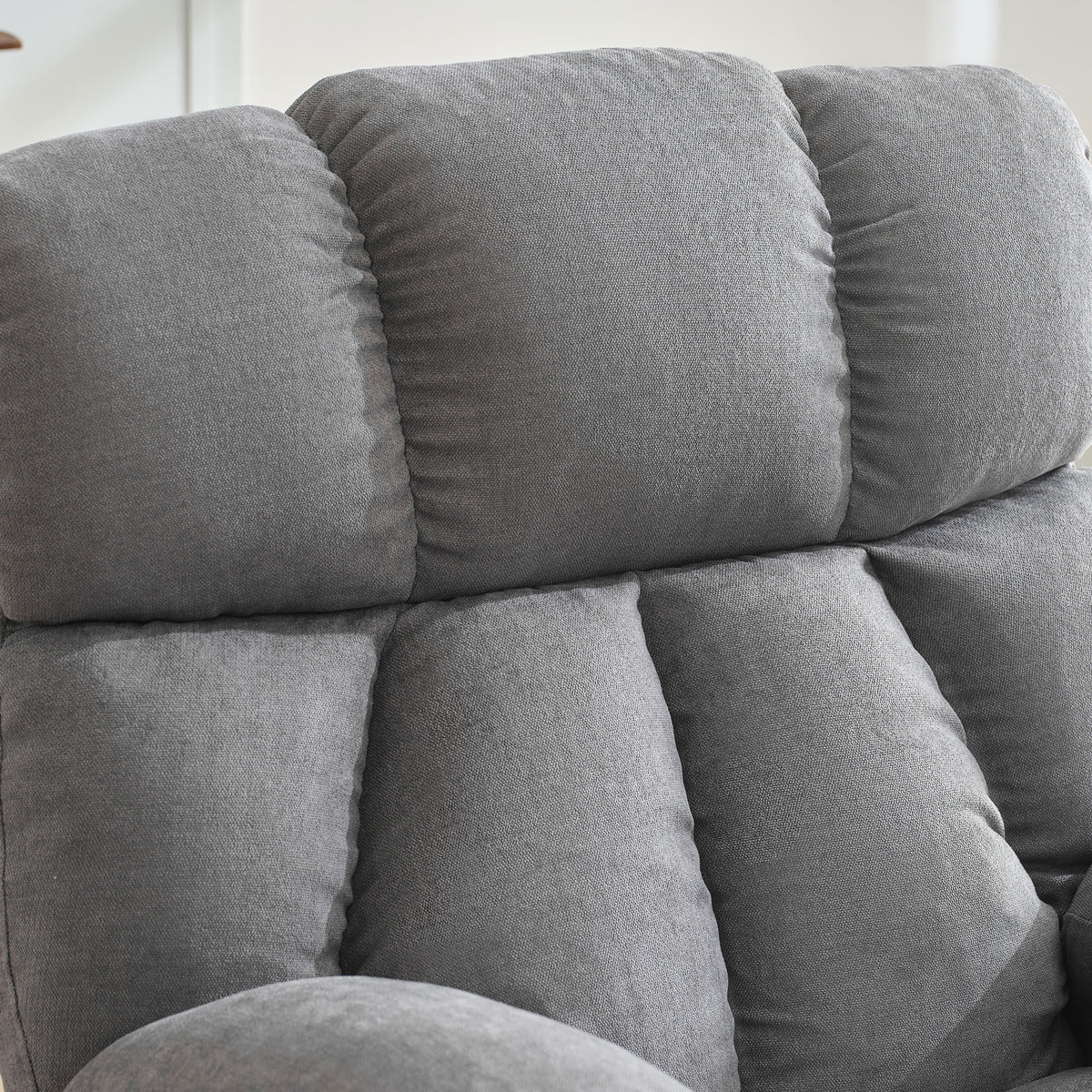HYSpacerX Manual Recliner Chair with Breathable Fabric,Home Recliner Chairs with Massage Function for Livingroom,Light blue