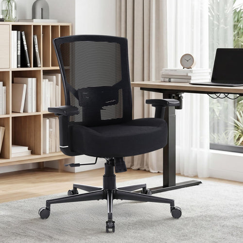 HYSpacerX 600lbs Office Chair, Big and Tall Ergonomic Desk Chair with Wide Seat, Breathable Mesh Back, Adjustable Lumbar Support, Executive Chair for Home Office